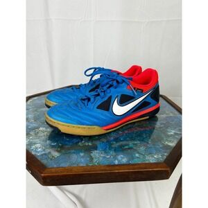 Nike Gato IC Indoor Soccer Shoes Blue Red Gum Sole Men's Size 7